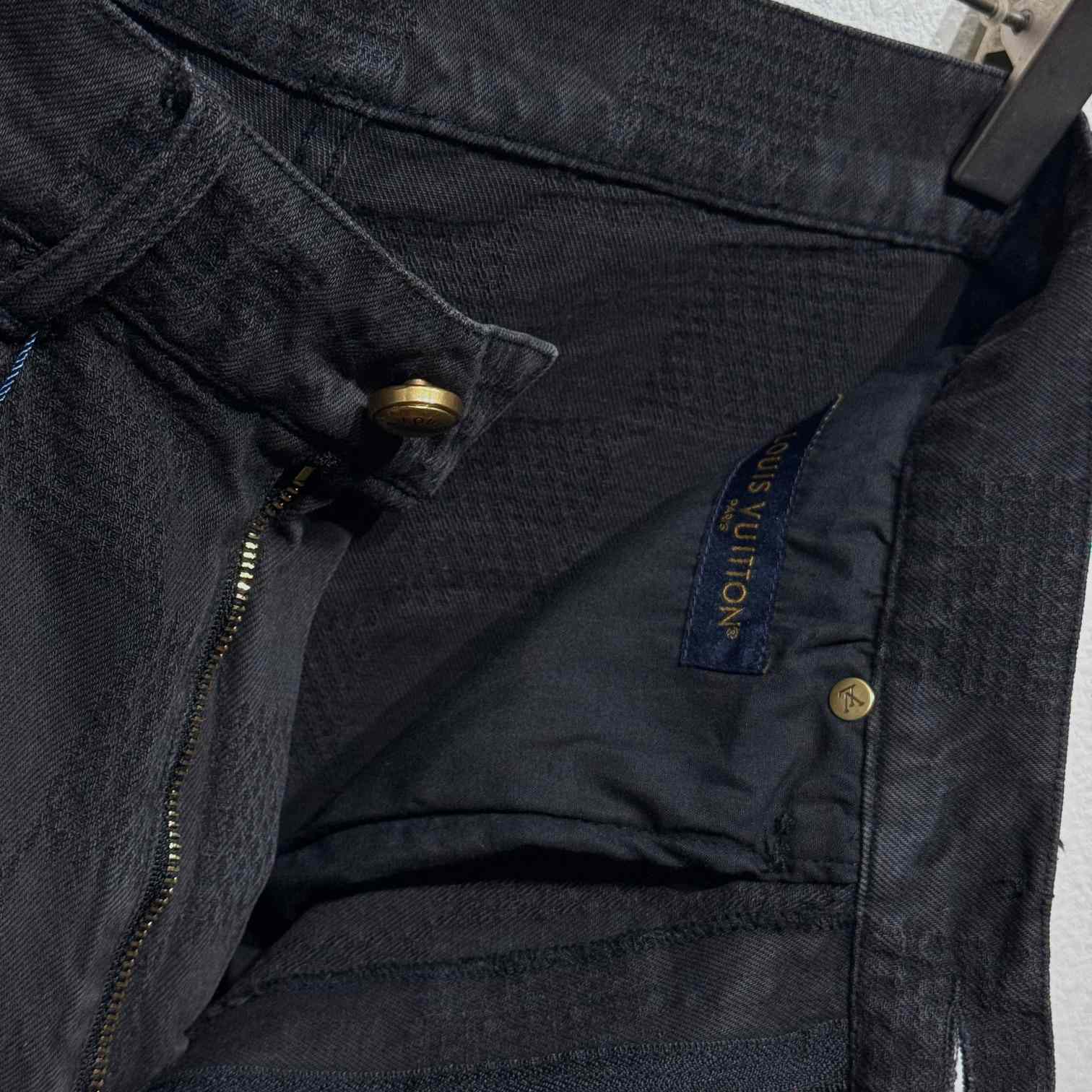 Louis Vuitton Damier Denim Shorts   - DesignerGu