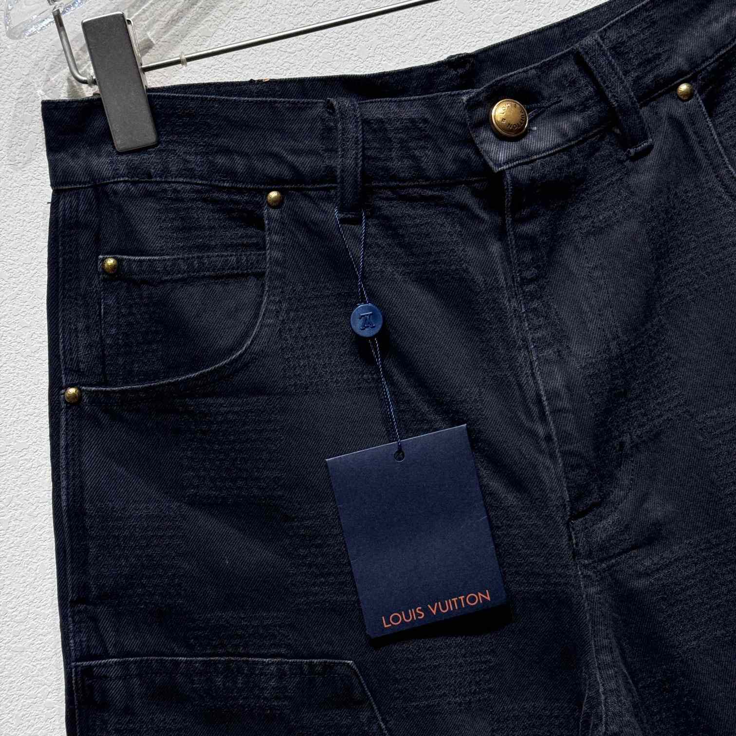 Louis Vuitton Damier Denim Shorts   - DesignerGu