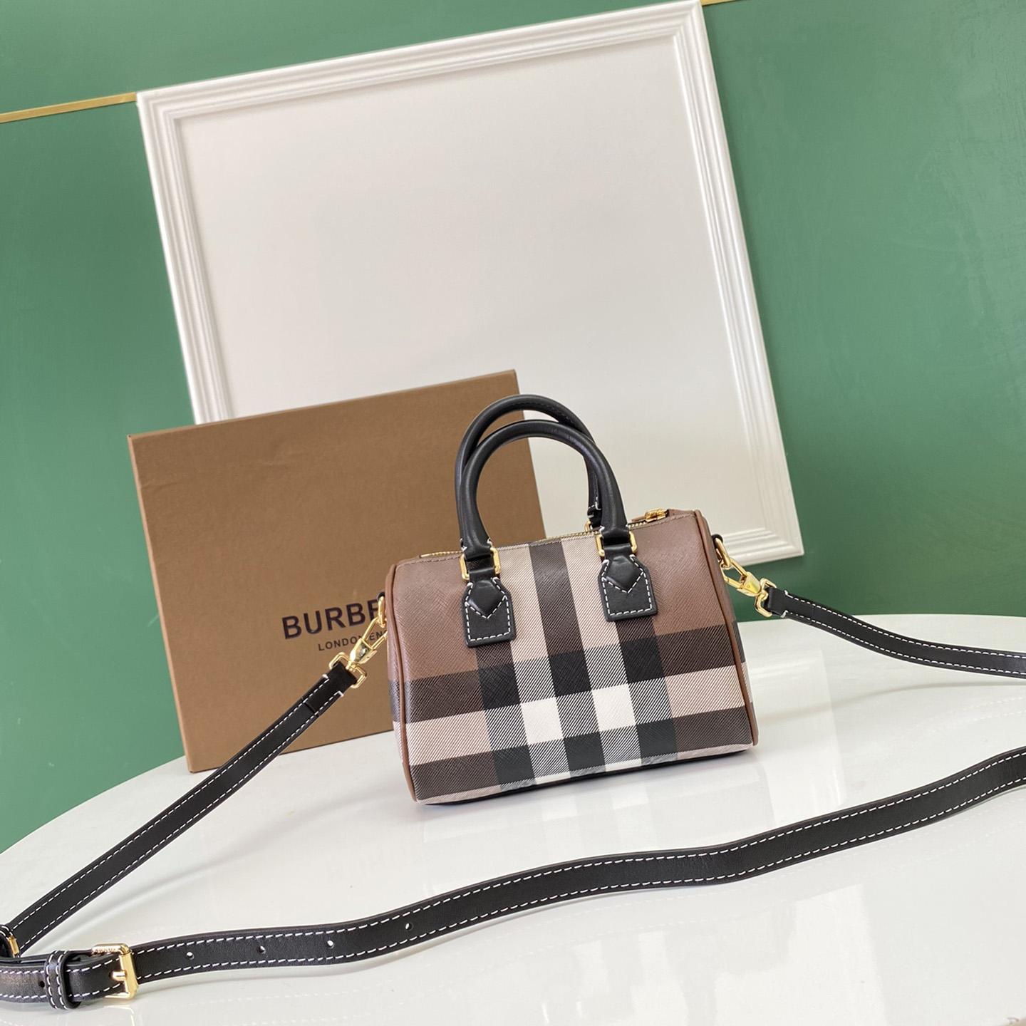 Burberry Mini Check Bowling Bag - 