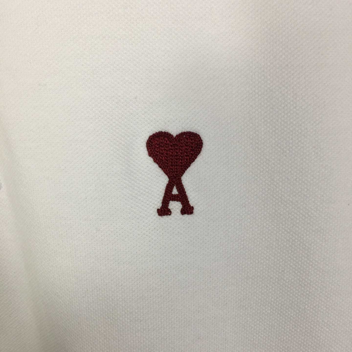 Ami Paris Ami De Coeur Embroidered Polo Shirt - DesignerGu