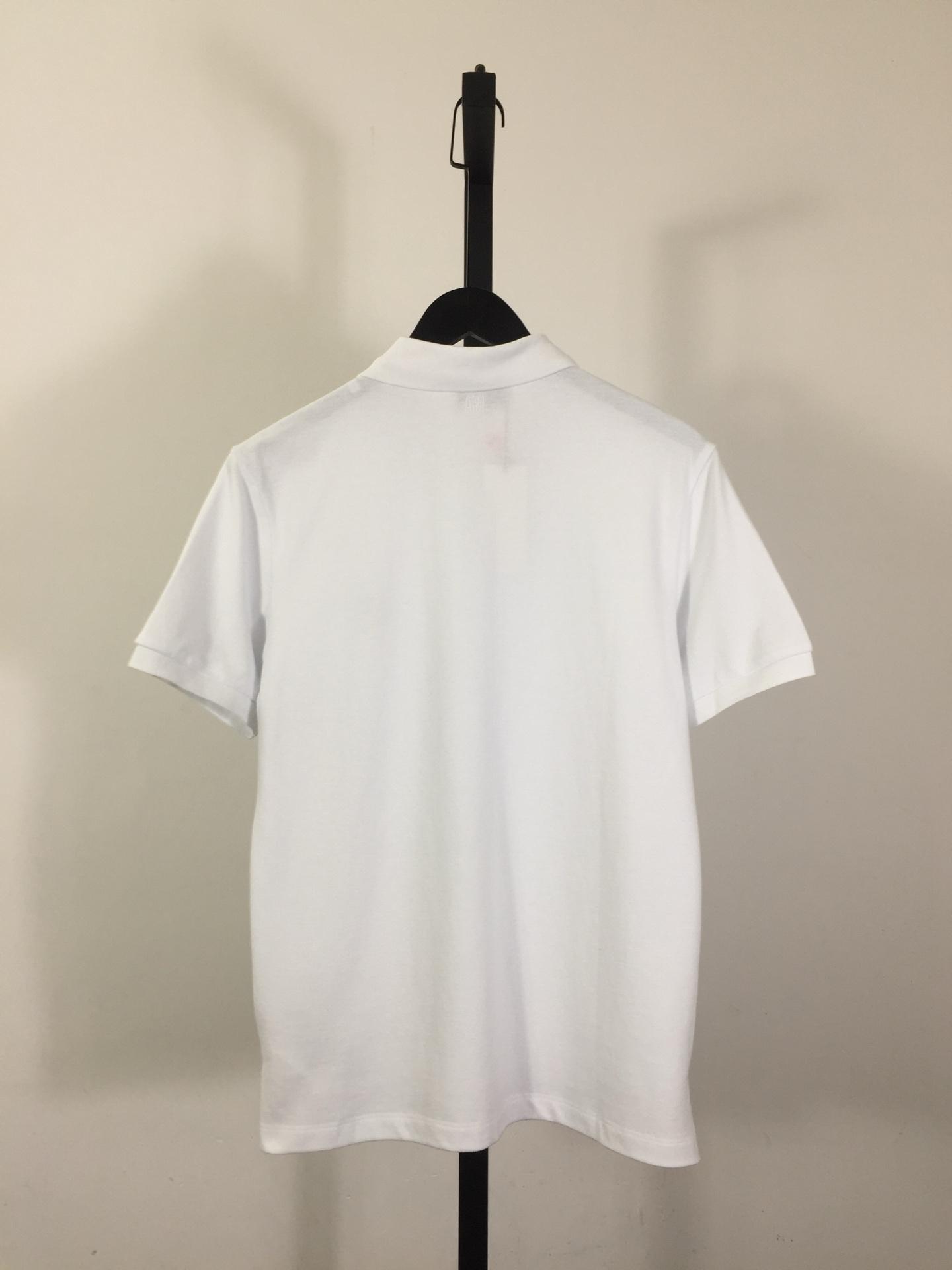 Ami Paris Ami De Coeur Embroidered Polo Shirt - DesignerGu