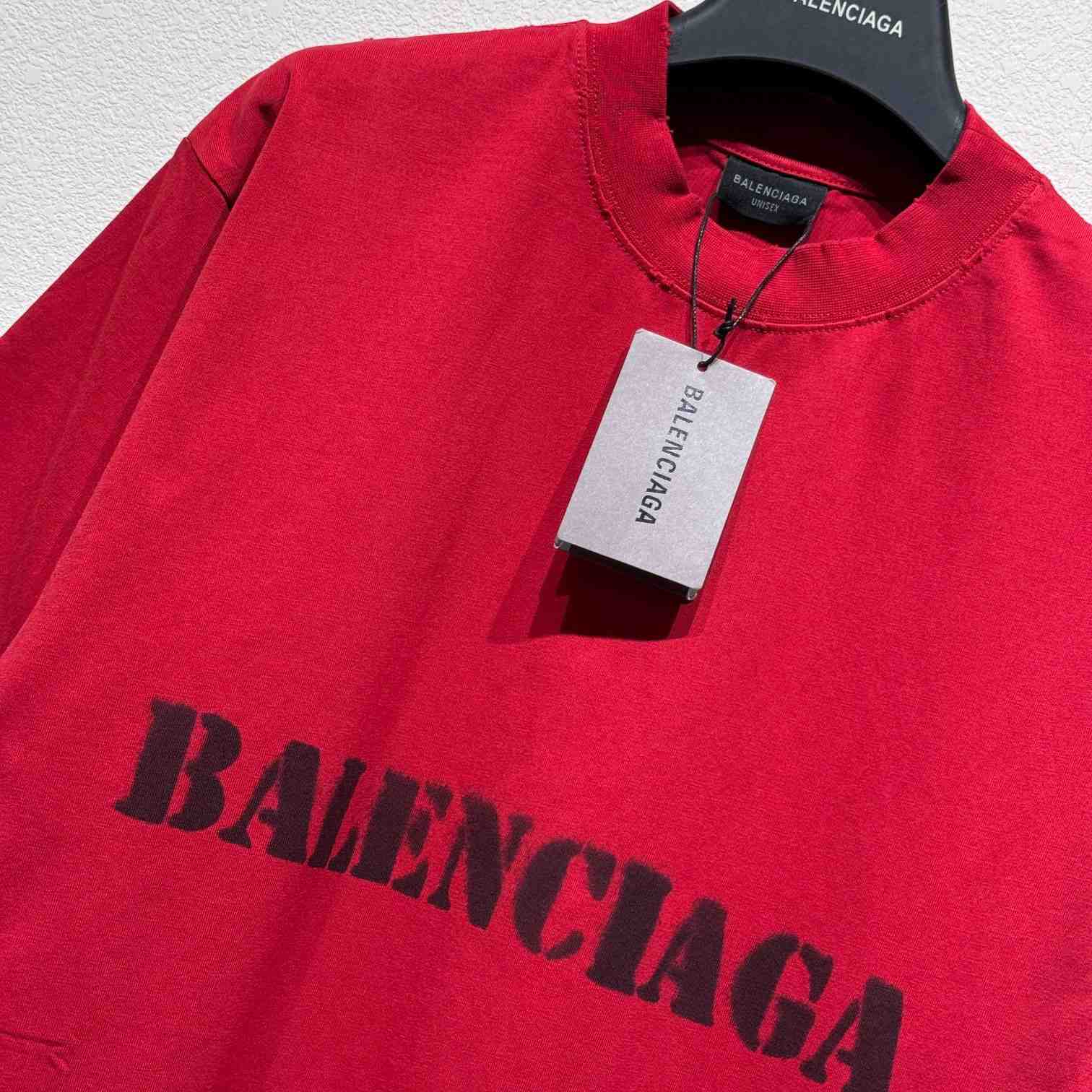 Balenciaga Stencil Type T-Shirt - DesignerGu