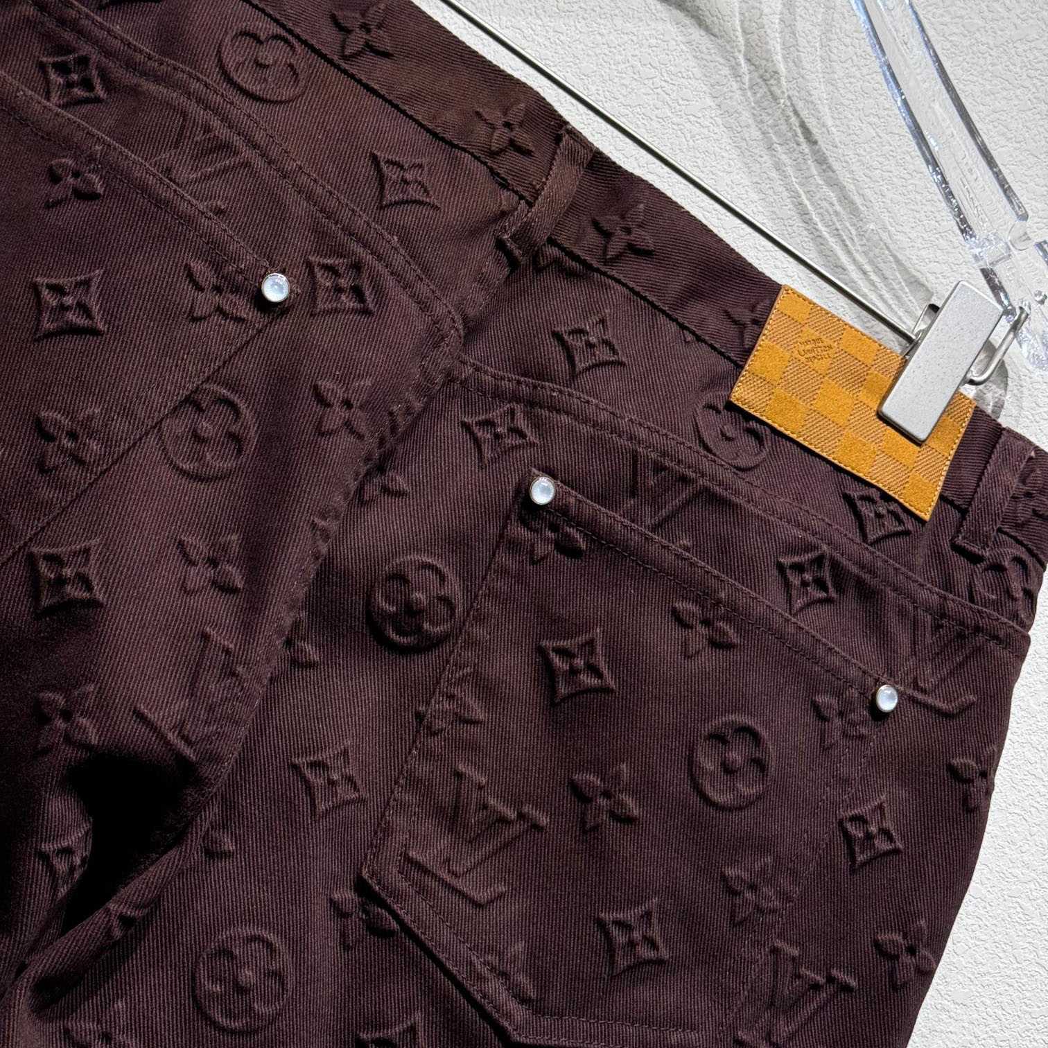 Louis Vuitton Monogram Embossed Skate Pants    - DesignerGu