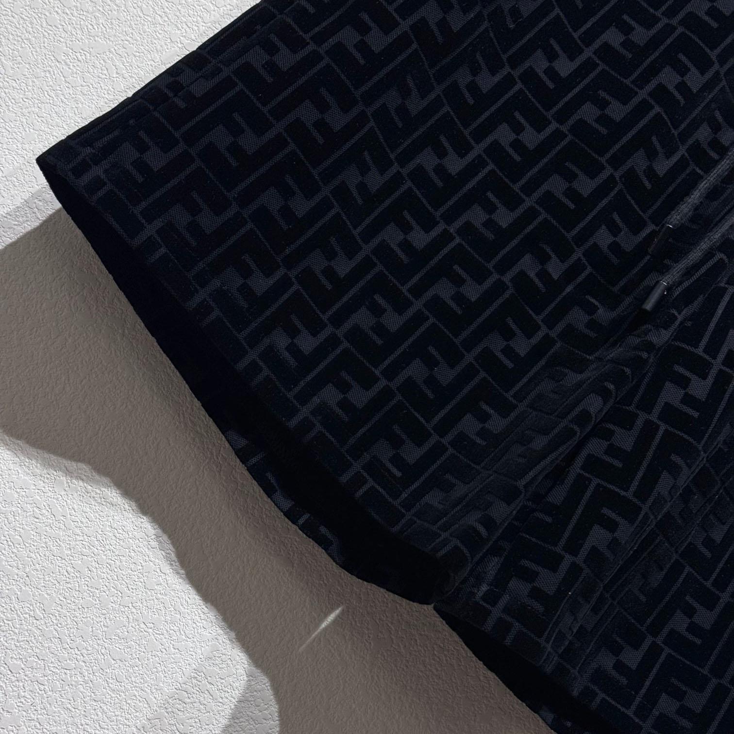 Fendi Black Piqué Pants - DesignerGu
