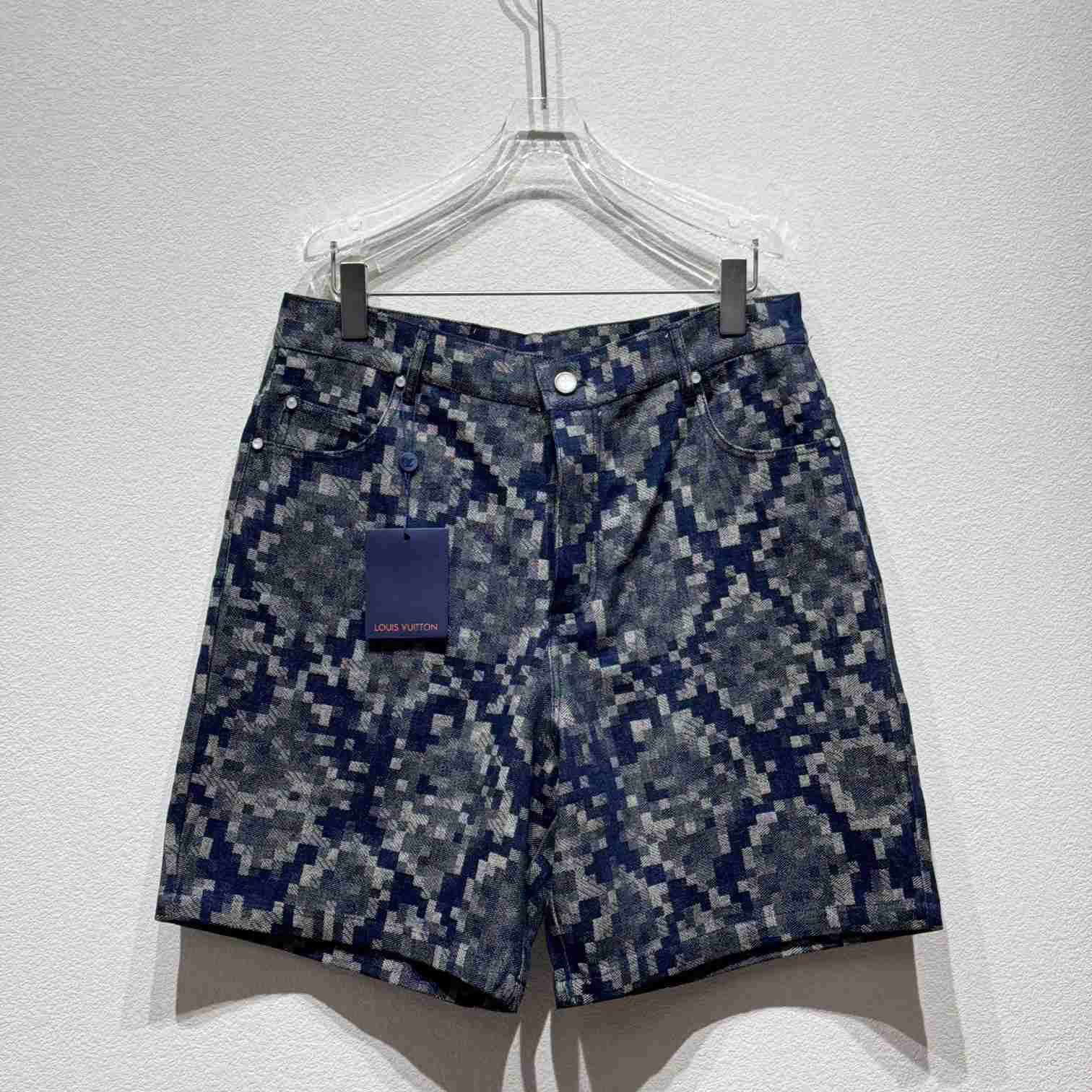 Louis Vuitton Graphic Denim Skate Shorts - DesignerGu