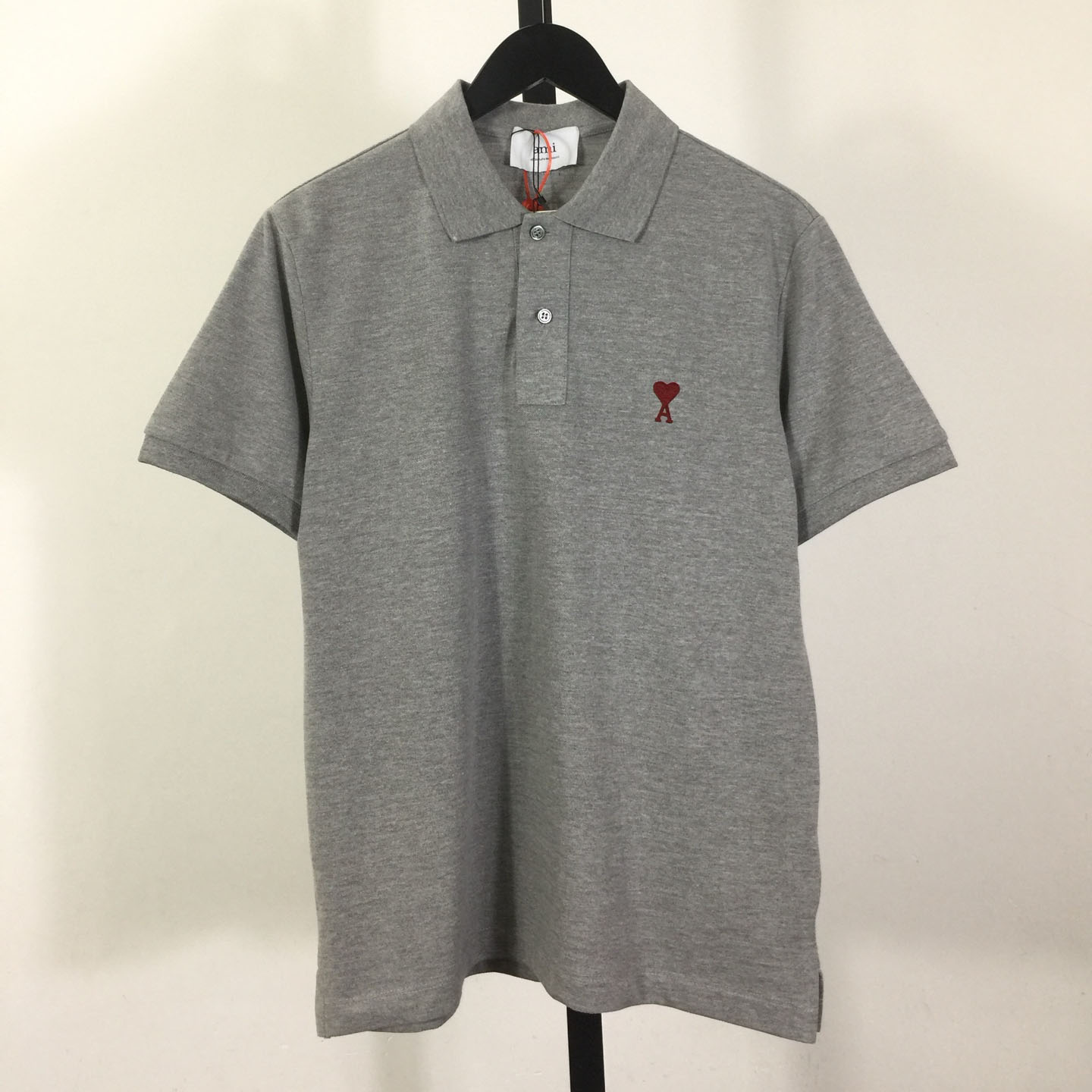 Ami Paris Ami De Coeur Embroidered Polo Shirt - DesignerGu