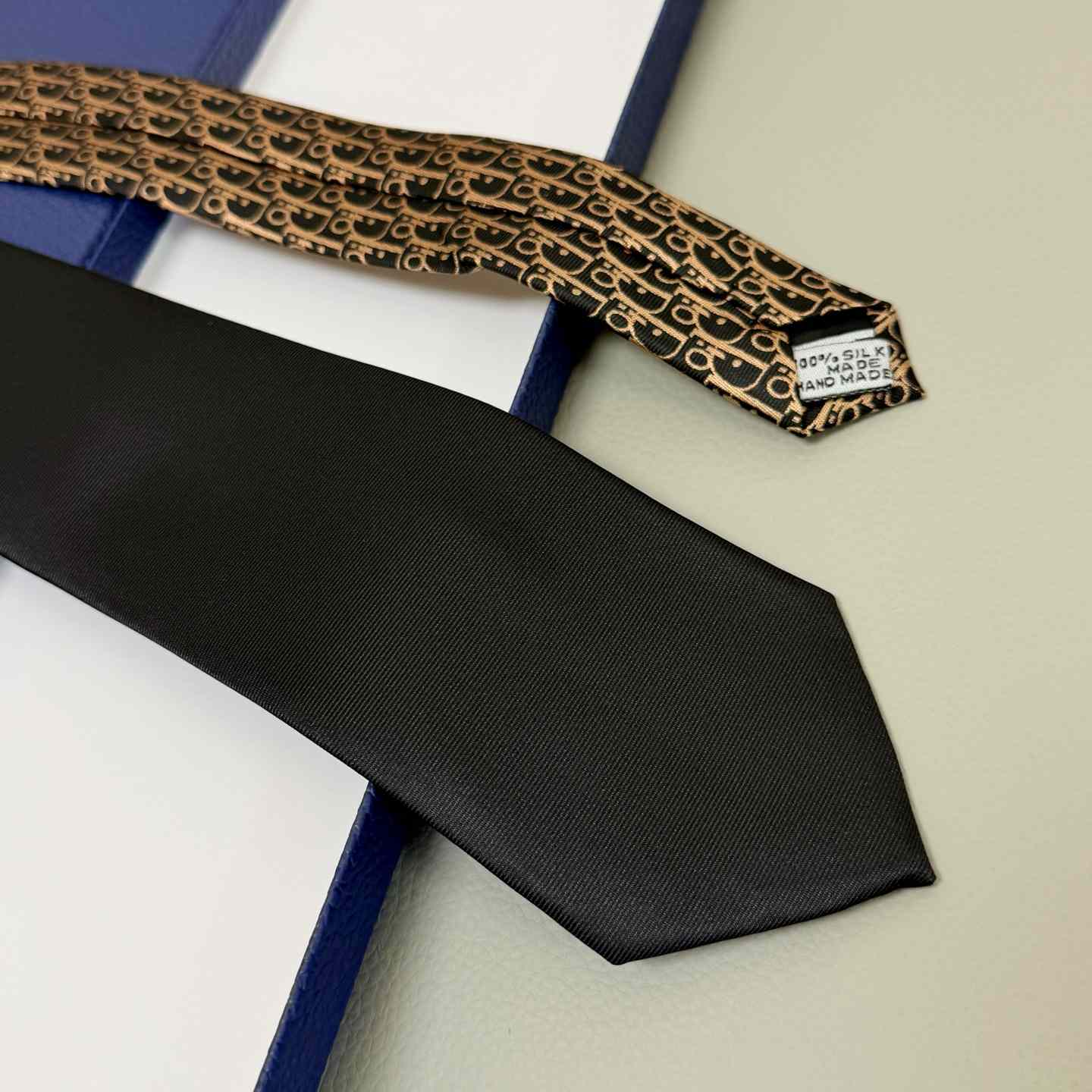 Dior Striped Dior Oblique Tie - DesignerGu