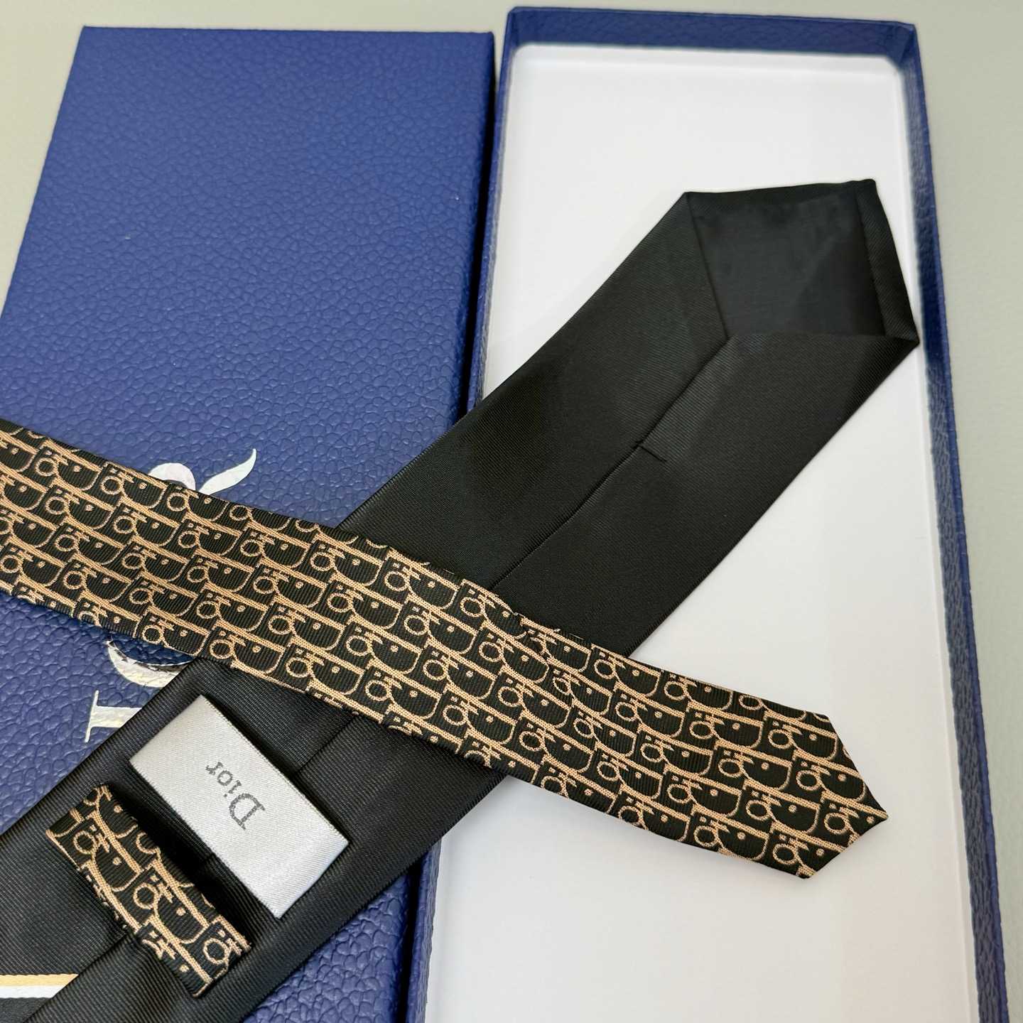 Dior Striped Dior Oblique Tie - DesignerGu