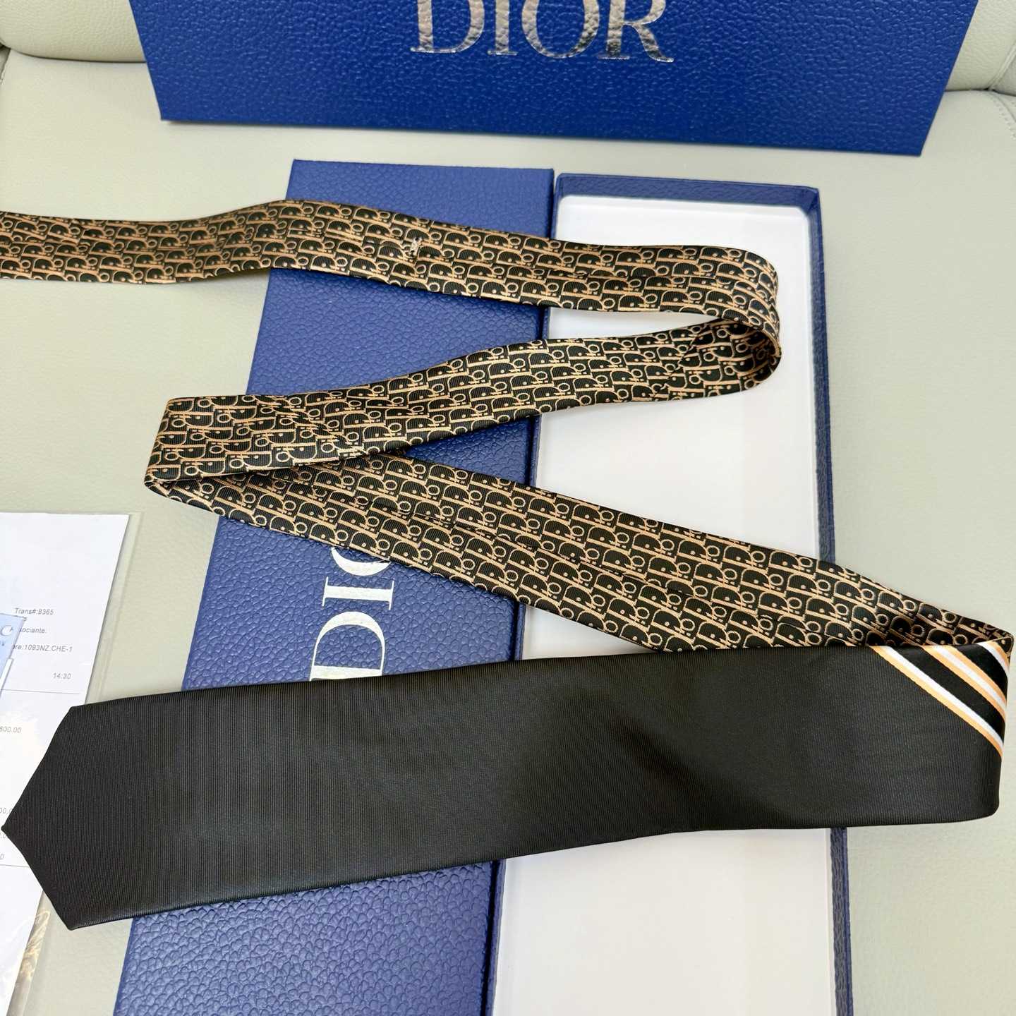 Dior Striped Dior Oblique Tie - 