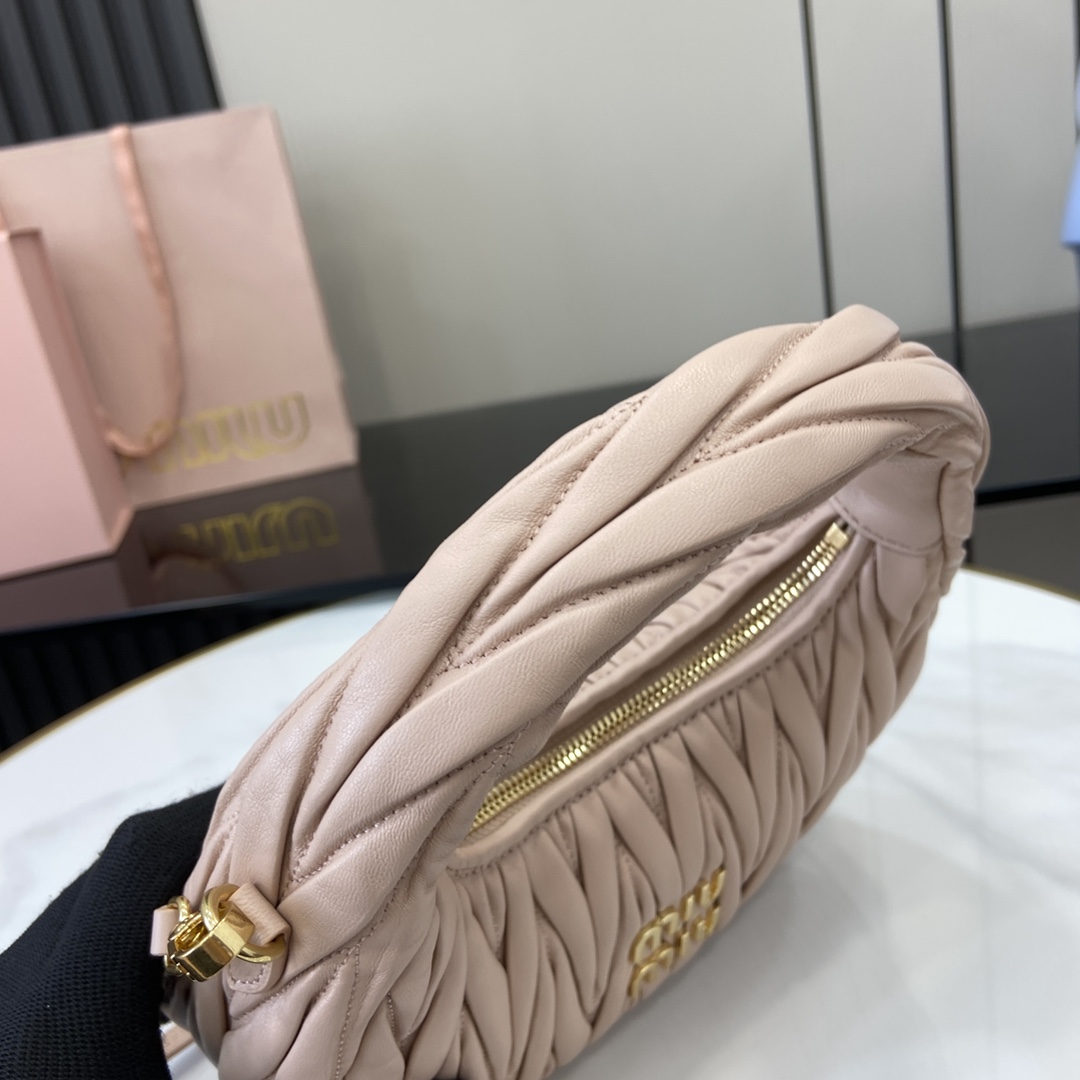 Miu Miu Wander Matelassé Nappa Leather Hobo Bag - DesignerGu
