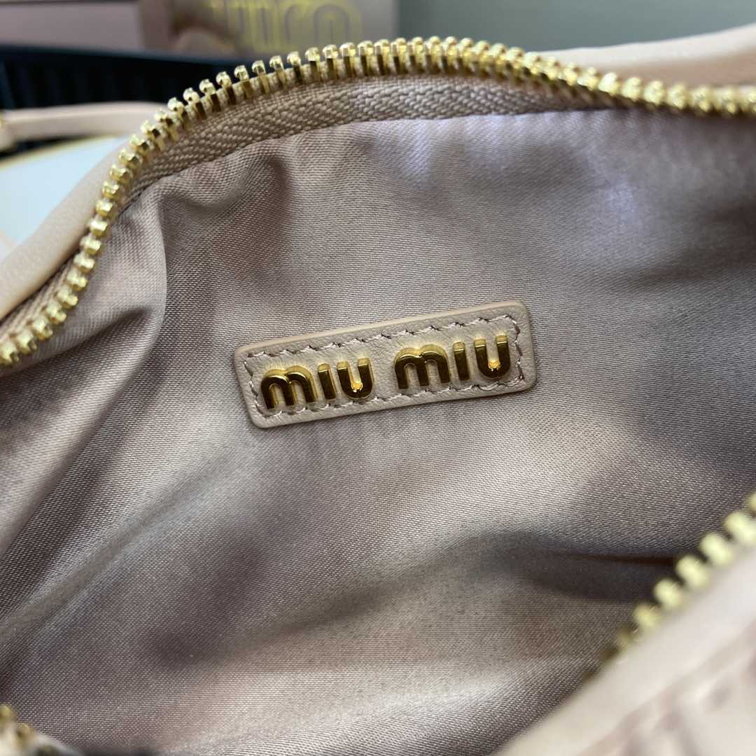 Miu Miu Wander Matelassé Nappa Leather Hobo Bag - DesignerGu