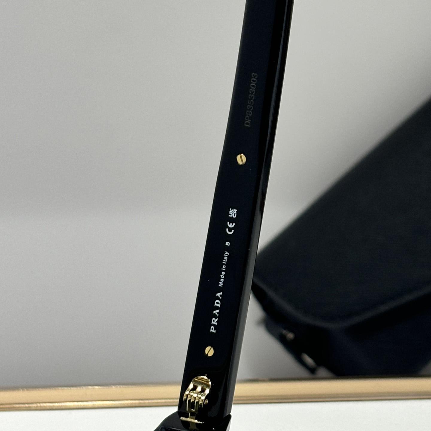 Prada Sunglasses With Iconic Metal Plaque   SPR A16SF - 