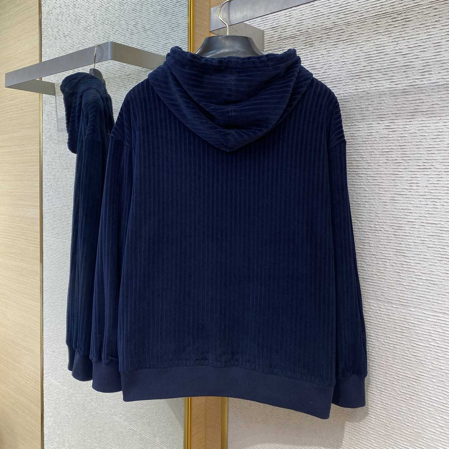 Fendi Blue Velvet Sweatshirt And Corduroy Trousers - DesignerGu