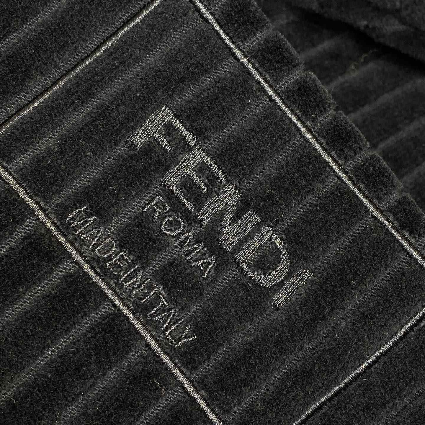 Fendi Blue Velvet Sweatshirt And Corduroy Trousers - DesignerGu