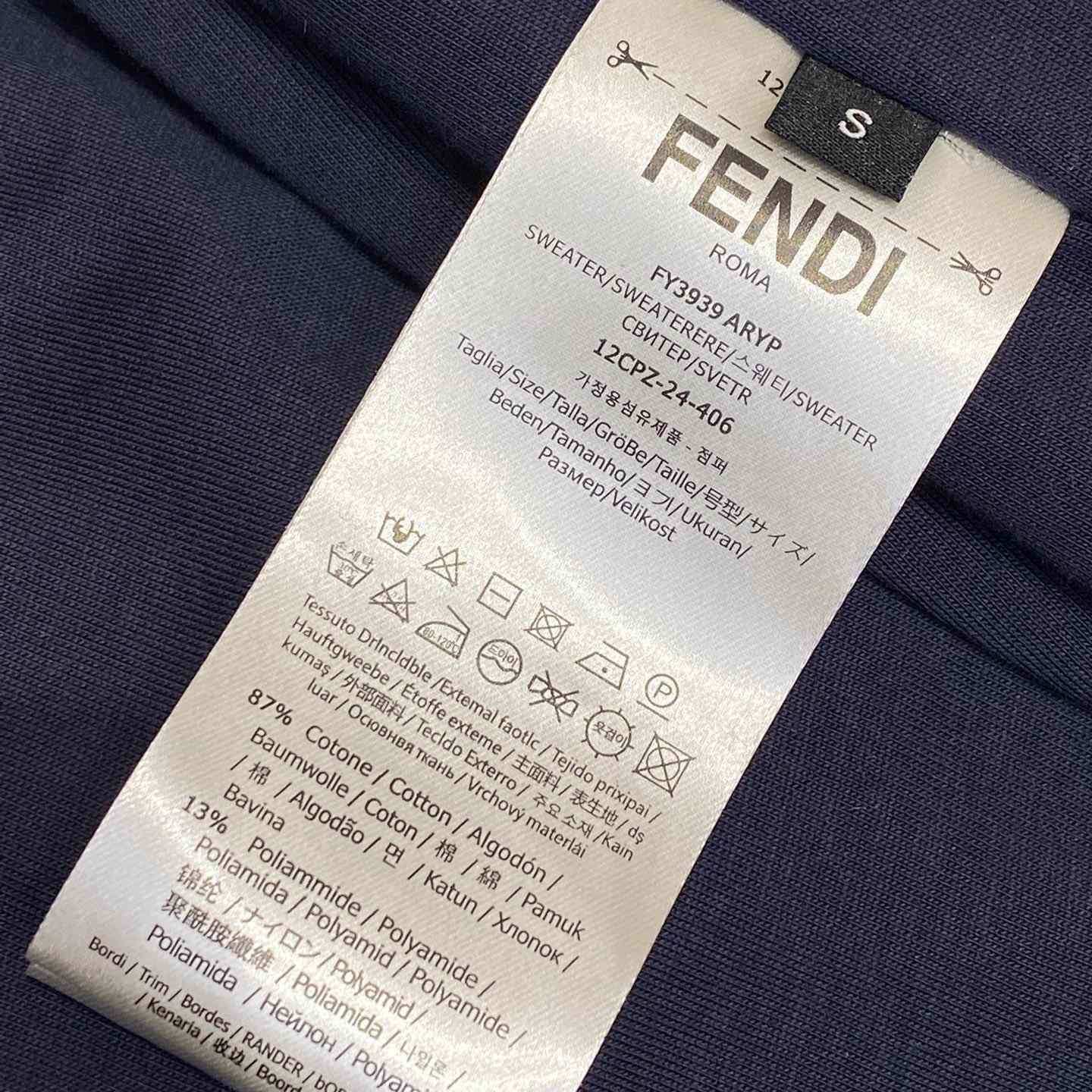 Fendi Blue Velvet Sweatshirt And Corduroy Trousers - DesignerGu