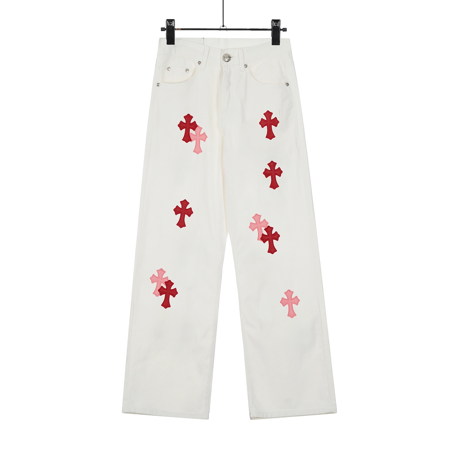 Chrome Hearts Cross Patch Jeans - DesignerGu
