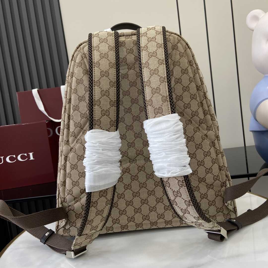 Gucci Medium GG Backpack With Web - DesignerGu