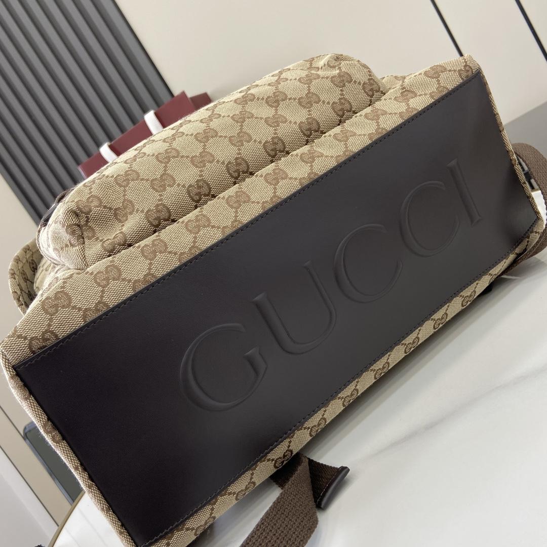 Gucci Medium GG Backpack With Web - DesignerGu