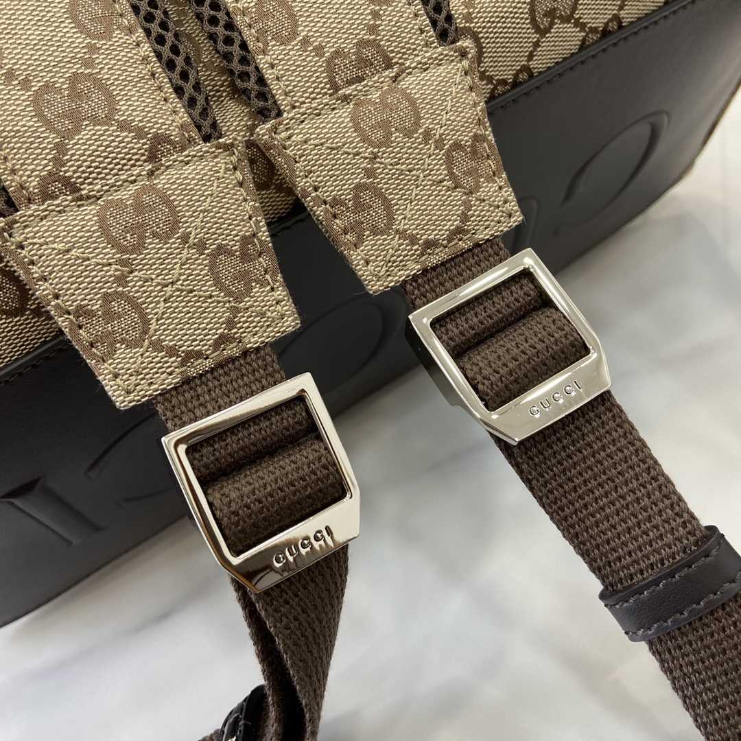 Gucci Medium GG Backpack With Web - DesignerGu