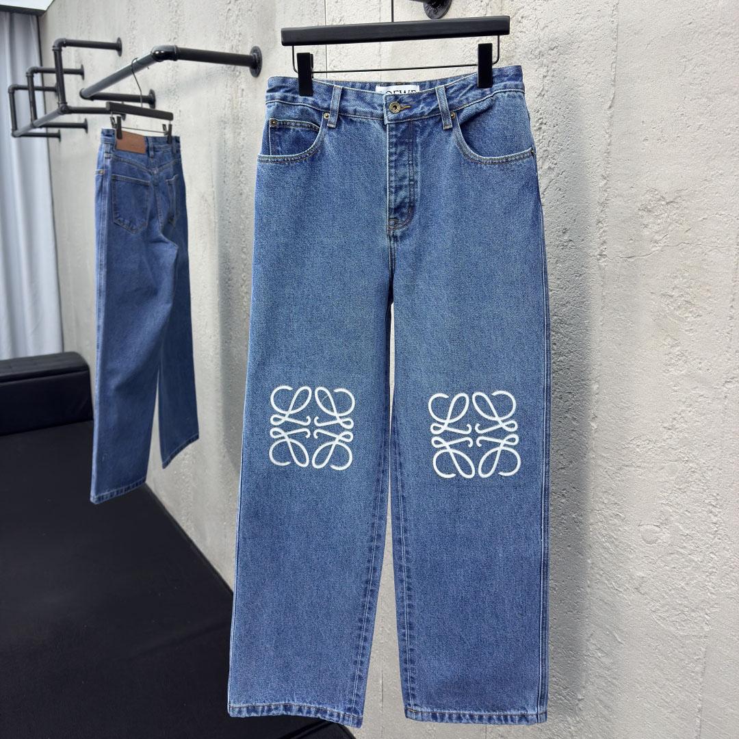 Loewe Anagram Baggy Jeans 'Blue Denim' - DesignerGu