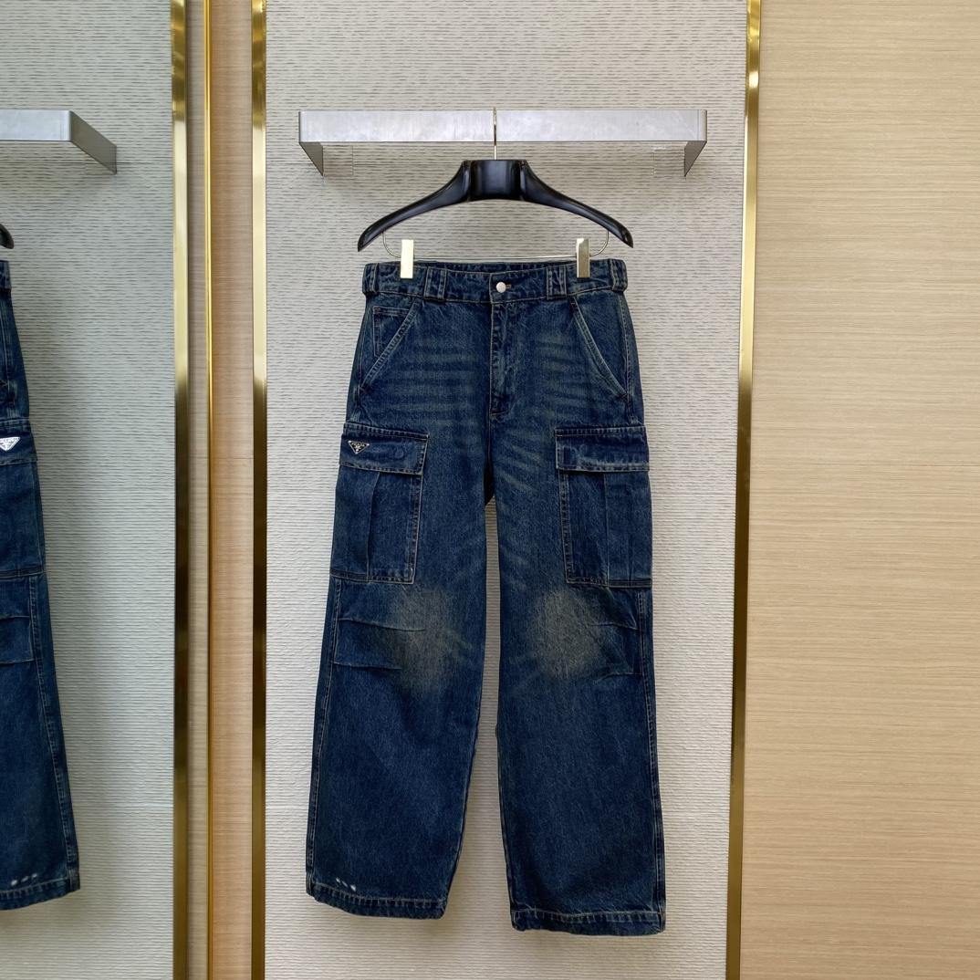 Prada Denim Cargo Jeans - DesignerGu