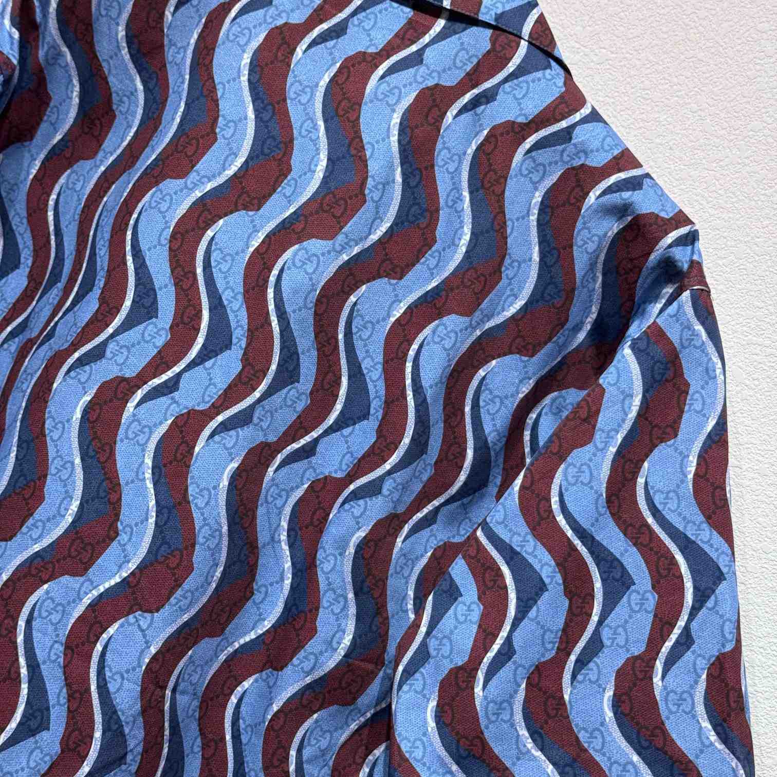Gucci Printed Cotton Poplin Shirt - DesignerGu