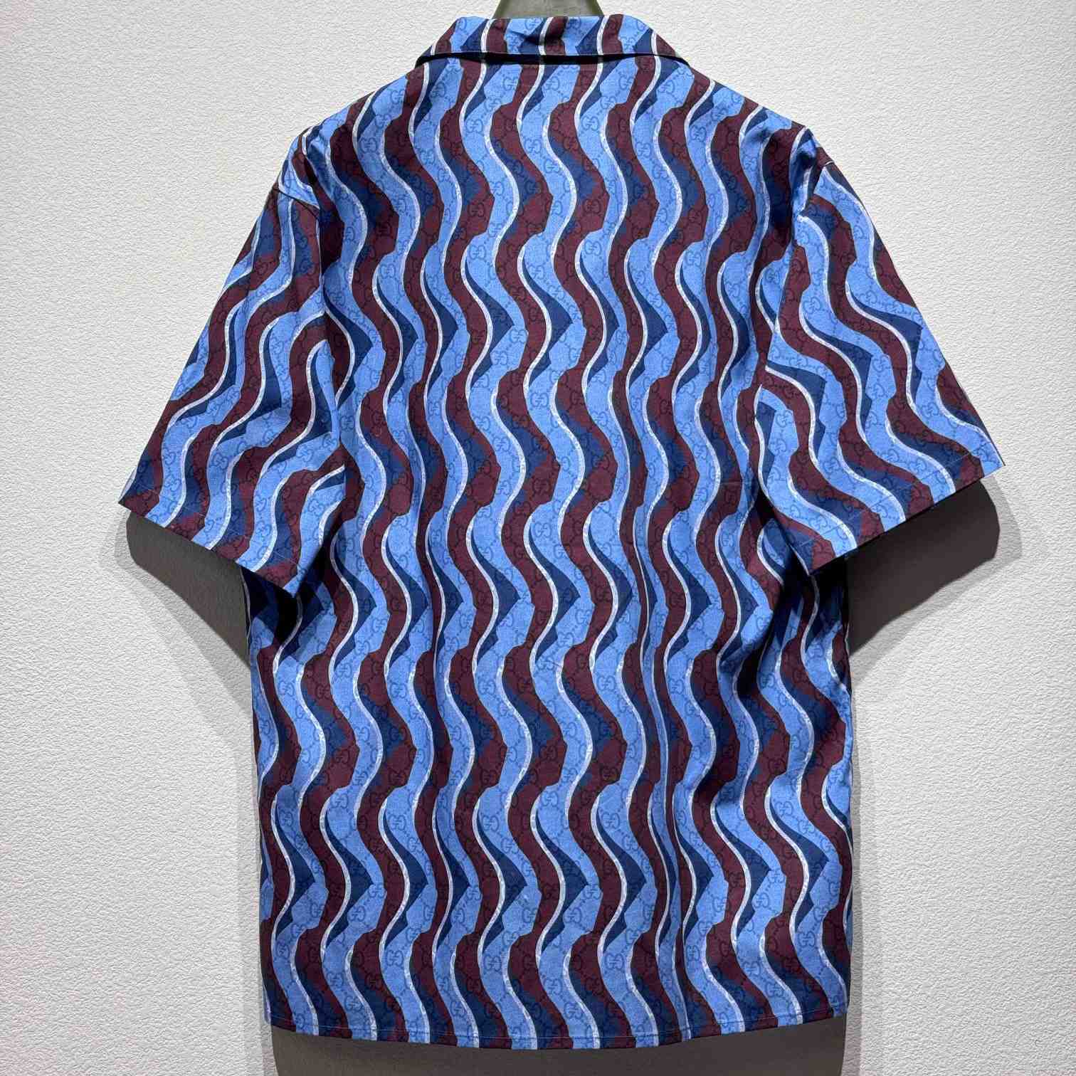 Gucci Printed Cotton Poplin Shirt - DesignerGu