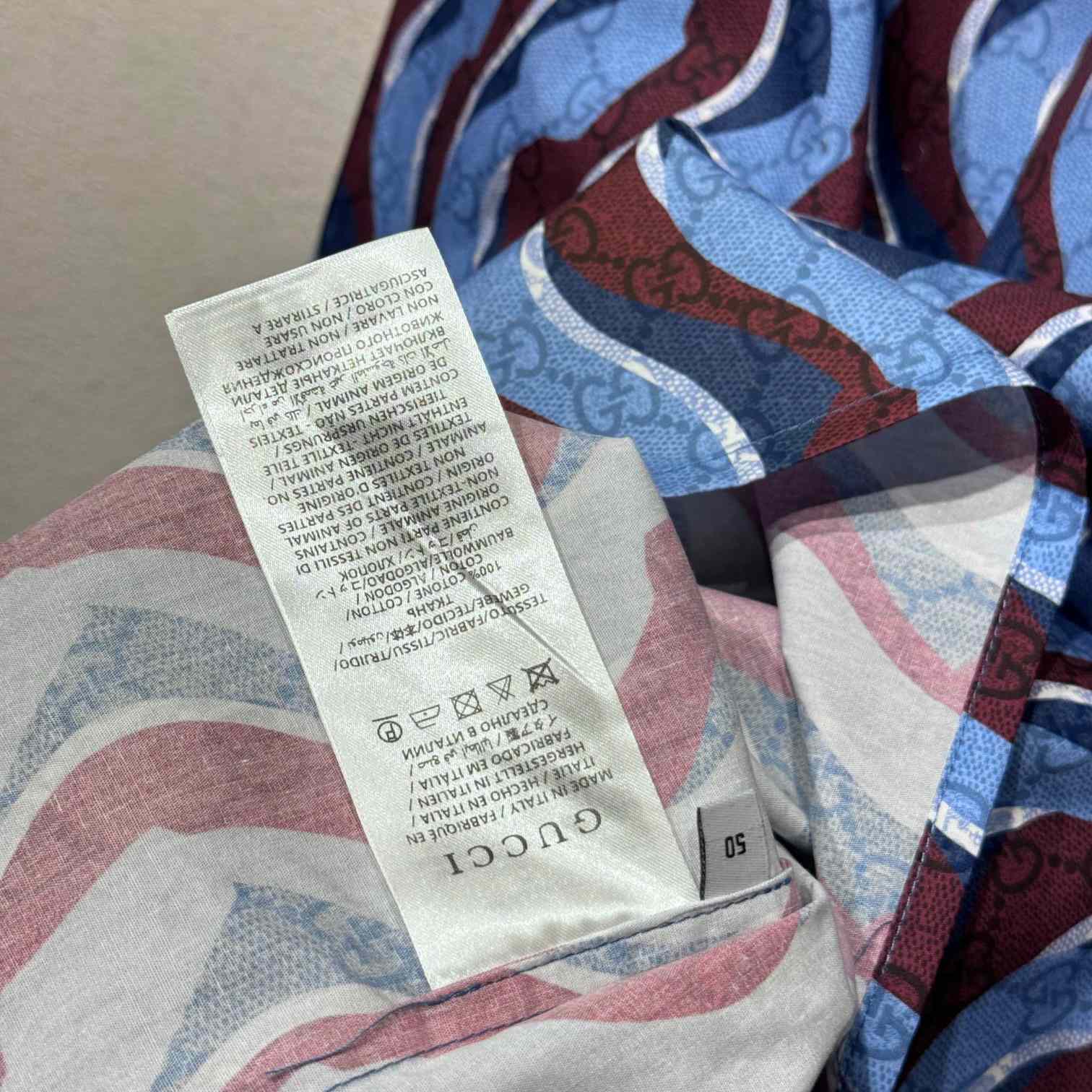 Gucci Printed Cotton Poplin Shirt - DesignerGu