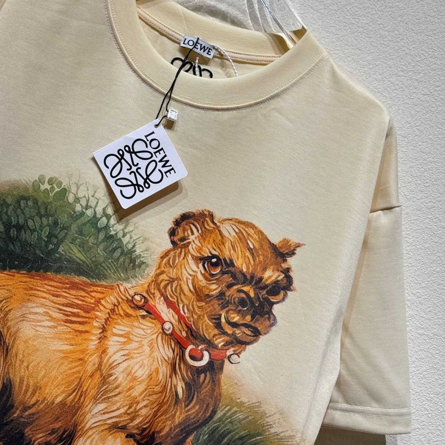 Loewe Brussels Griffon-print T-shirt - DesignerGu