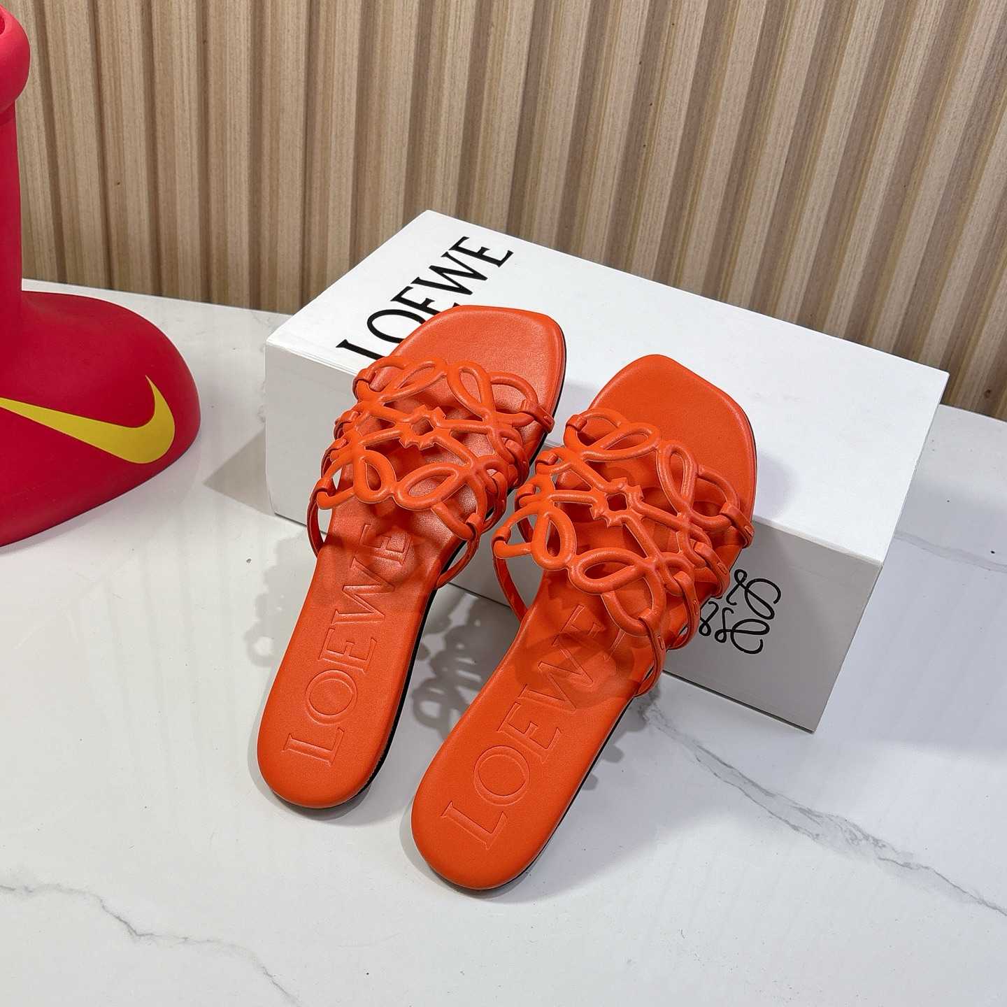 Loewe Petal Anagram Slide In Soft Calfskin - DesignerGu