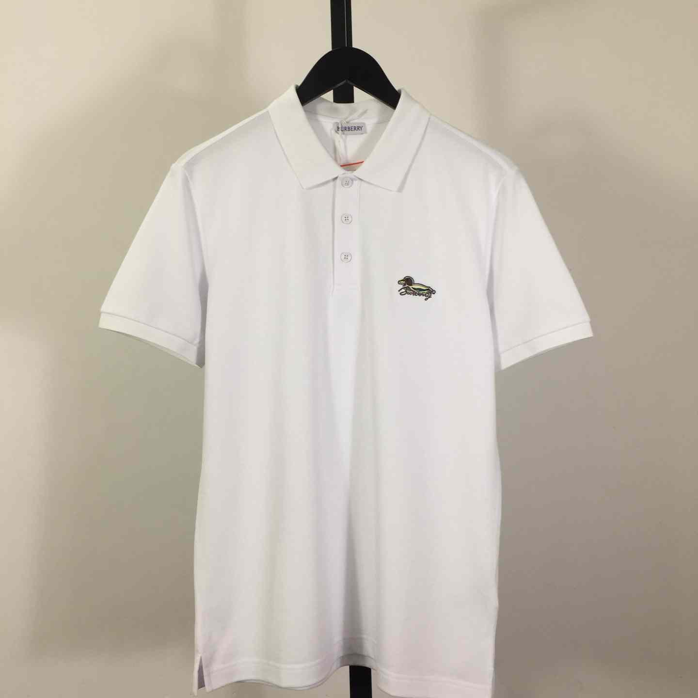 Cotton Polo Shirt In White - DesignerGu