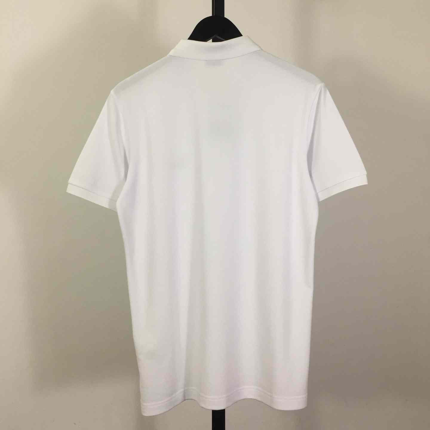 Cotton Polo Shirt In White - DesignerGu