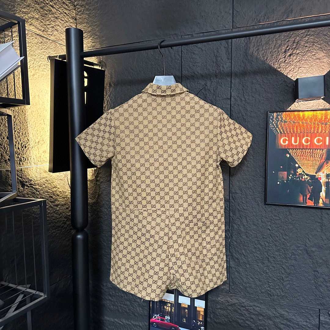 Gucci Canvas Short Sleeve Shirt - DesignerGu