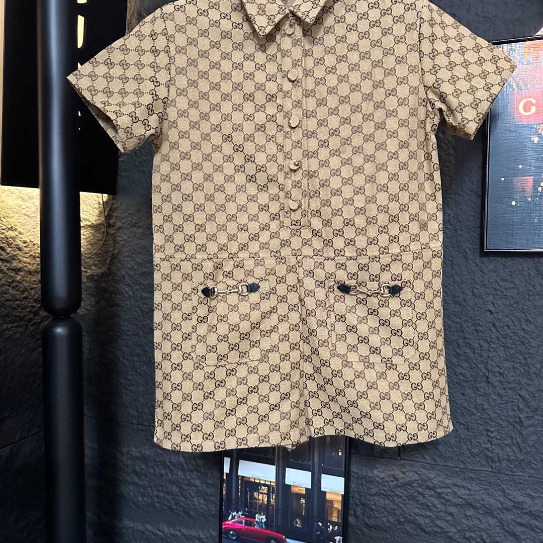 Gucci Canvas Short Sleeve Shirt - DesignerGu