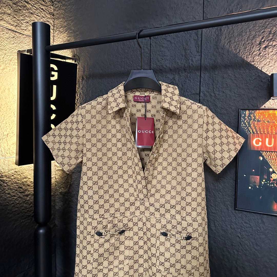 Gucci Canvas Short Sleeve Shirt - DesignerGu