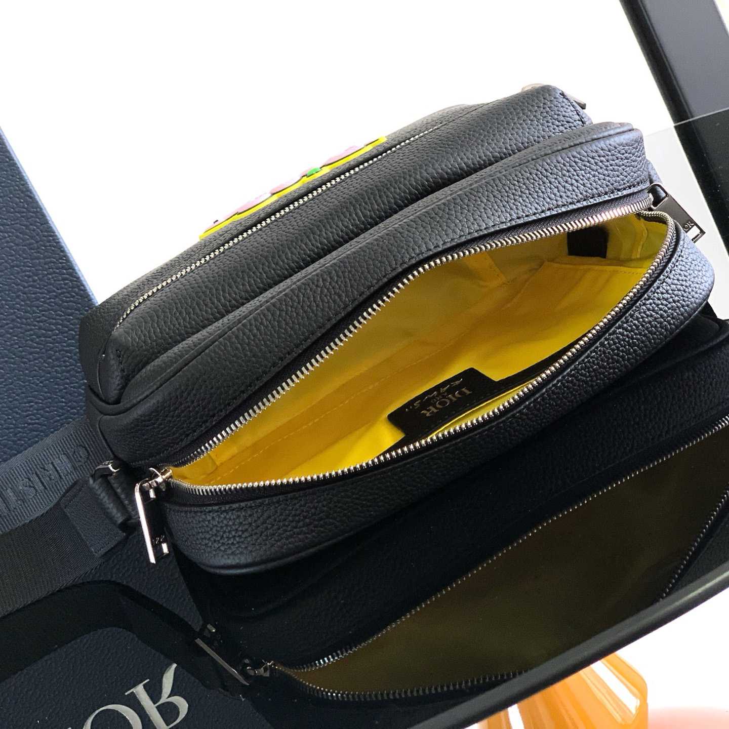 Dior And Kaws Mini Rider 2.0 Zipped Messenger Bag   - DesignerGu