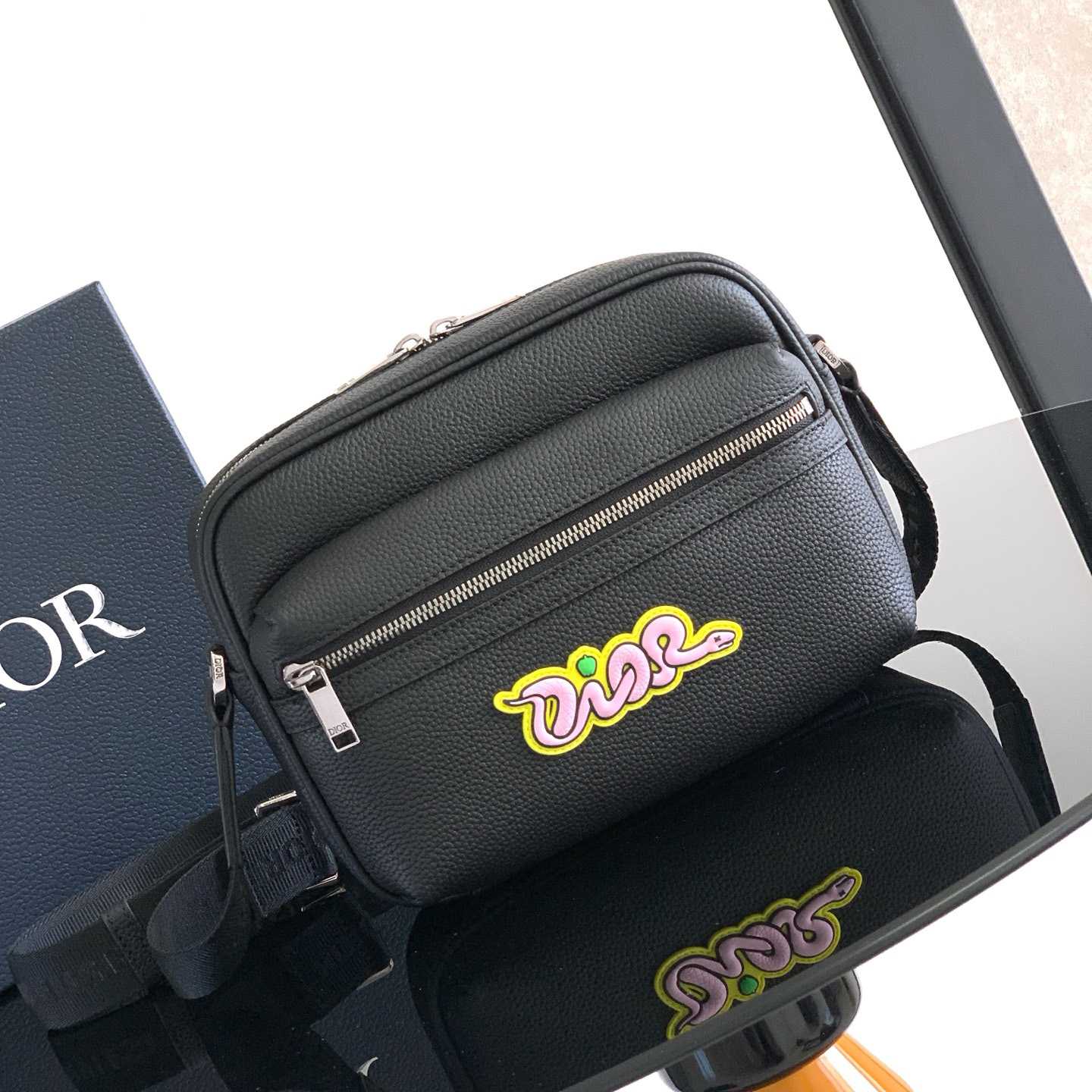 Dior And Kaws Mini Rider 2.0 Zipped Messenger Bag   - DesignerGu