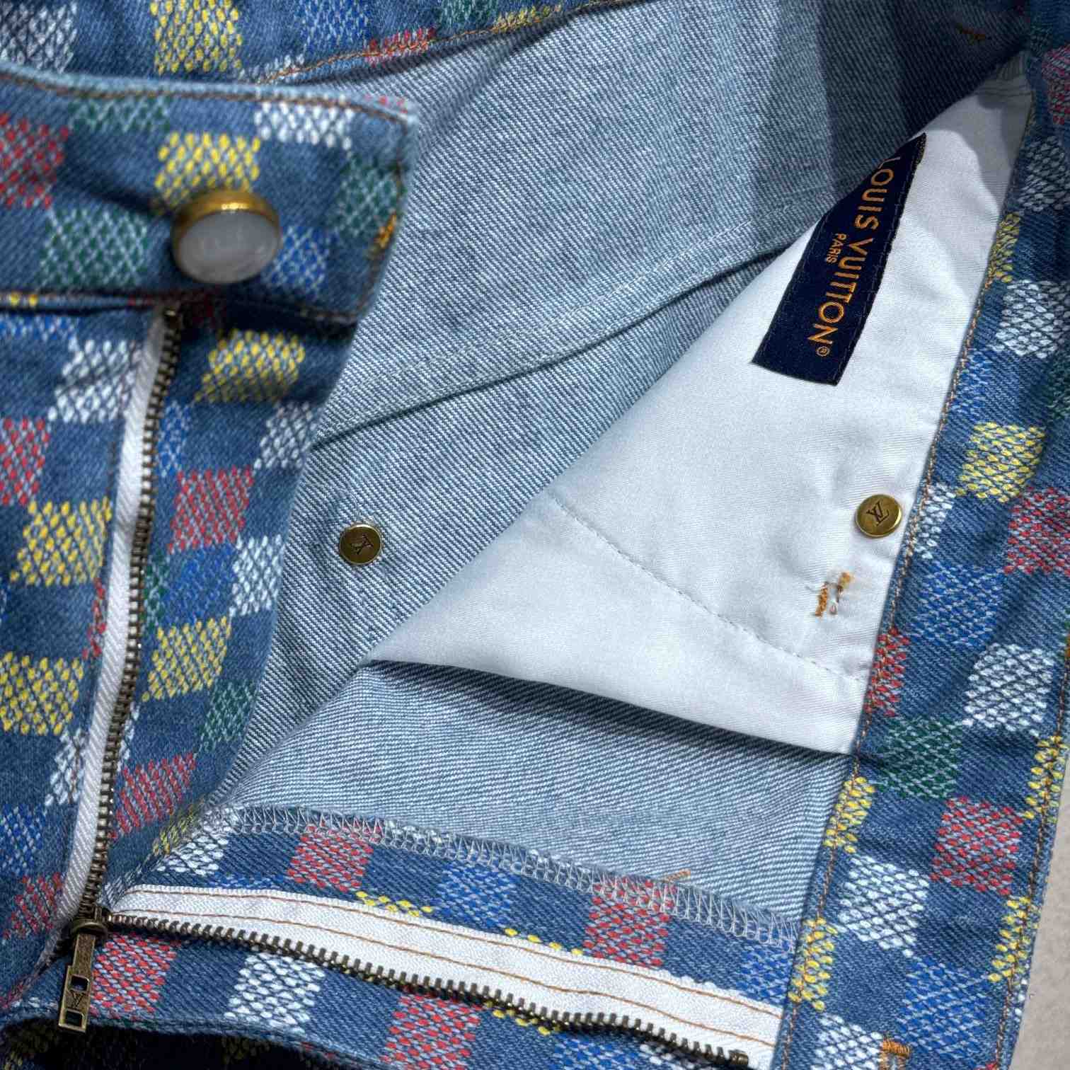 Louis Vuitton Damier Denim Shorts - DesignerGu