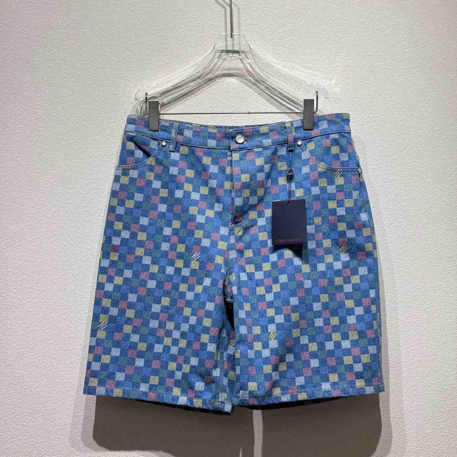 Louis Vuitton Damier Denim Shorts - DesignerGu