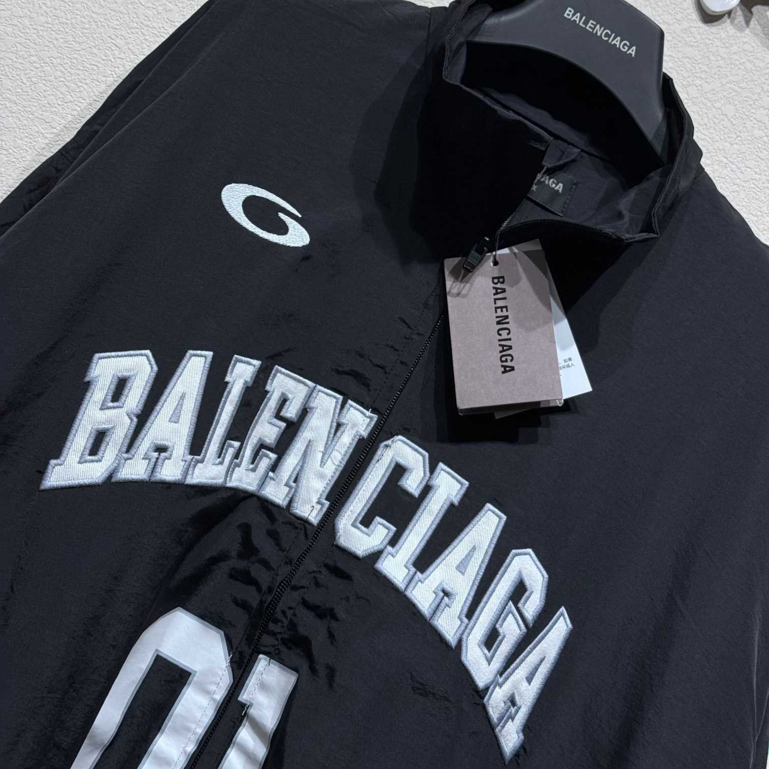 Balenciaga Basketball Series - Tracksuit Jacket In Black - DesignerGu