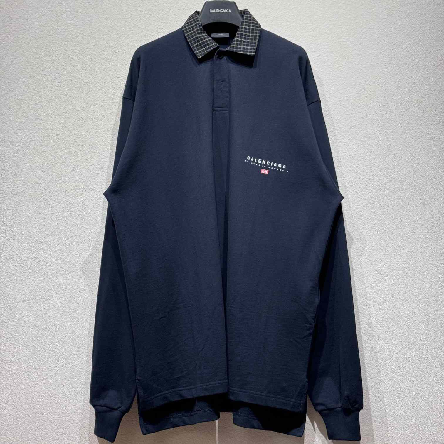 Balenciaga Unity Sport Long Sleeve Shirt Collar Polo In Faded Black - DesignerGu
