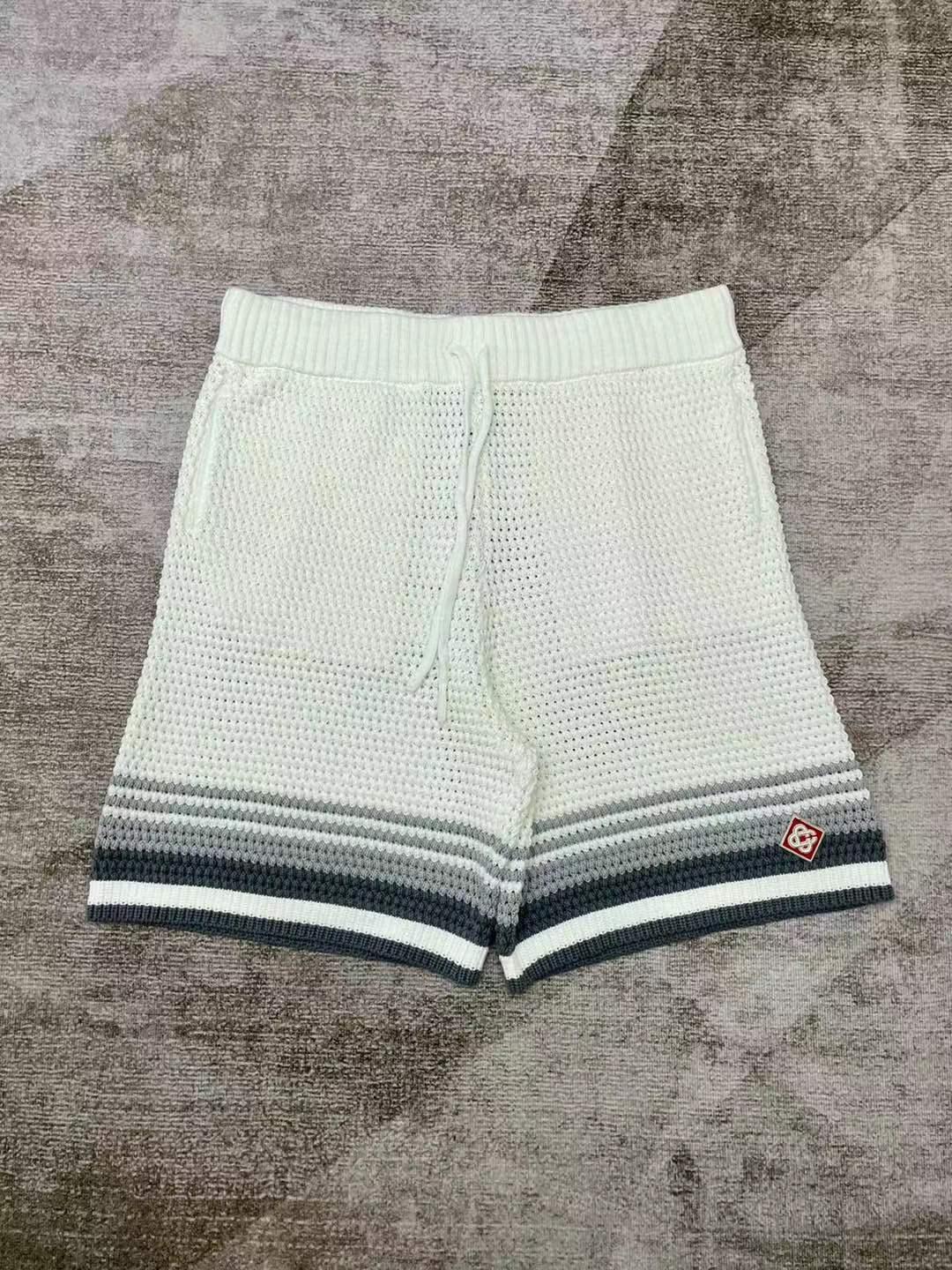 Casablanca Wavy Knit Cotton Shorts   - DesignerGu