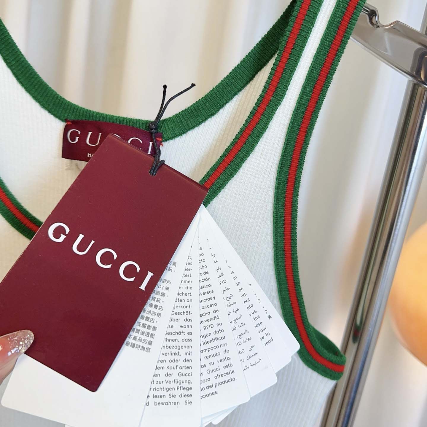 Gucci Cotton Tank Top With Web - DesignerGu