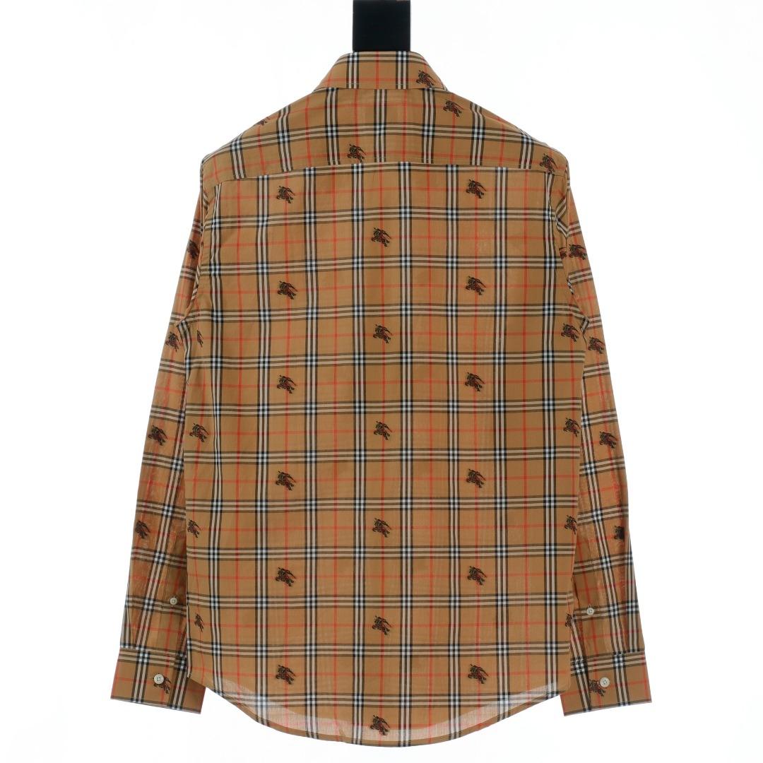 Burberry Equestrian Knight Check Cotton Shirt  - DesignerGu