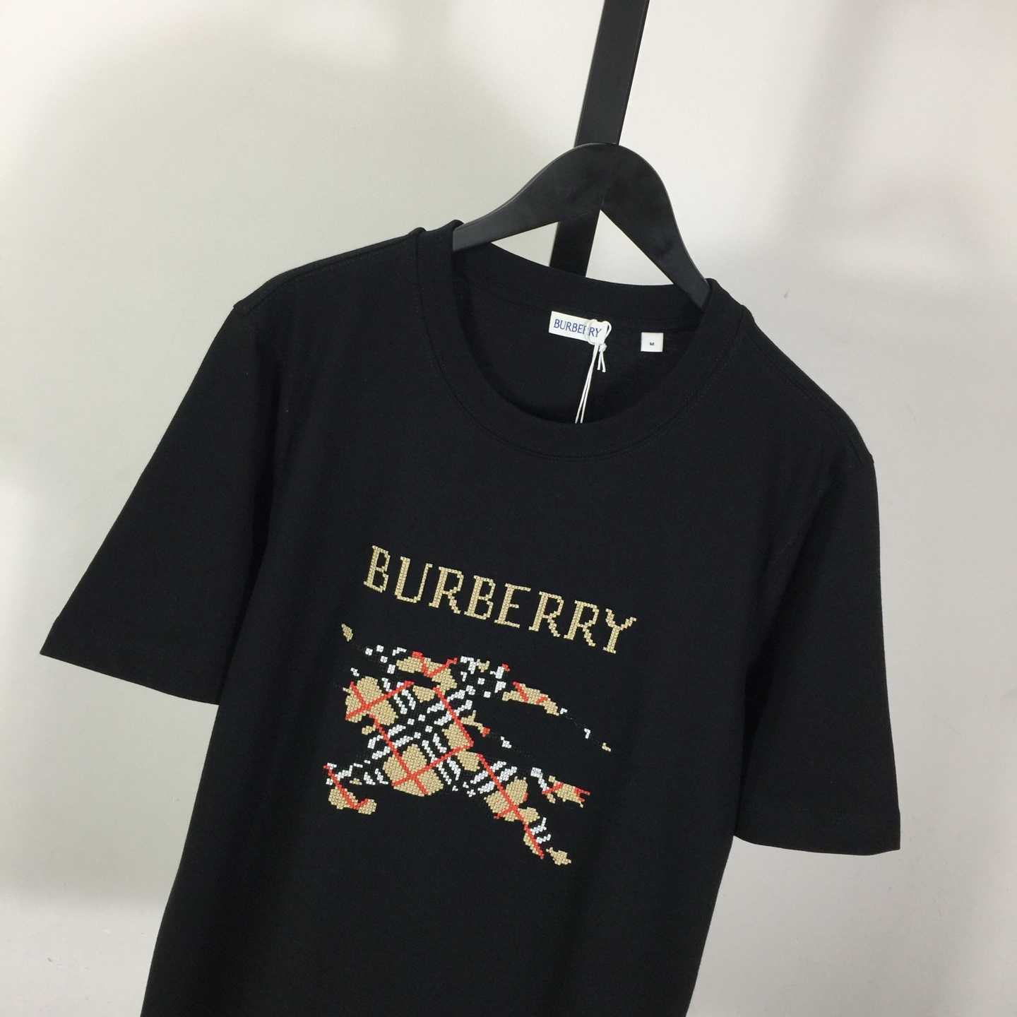 Burberry Cross Stitch EKD​ Cotton T-shirt - DesignerGu