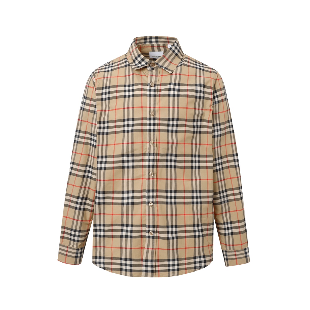 Burberry  Check Stretch Cotton Shirt - DesignerGu