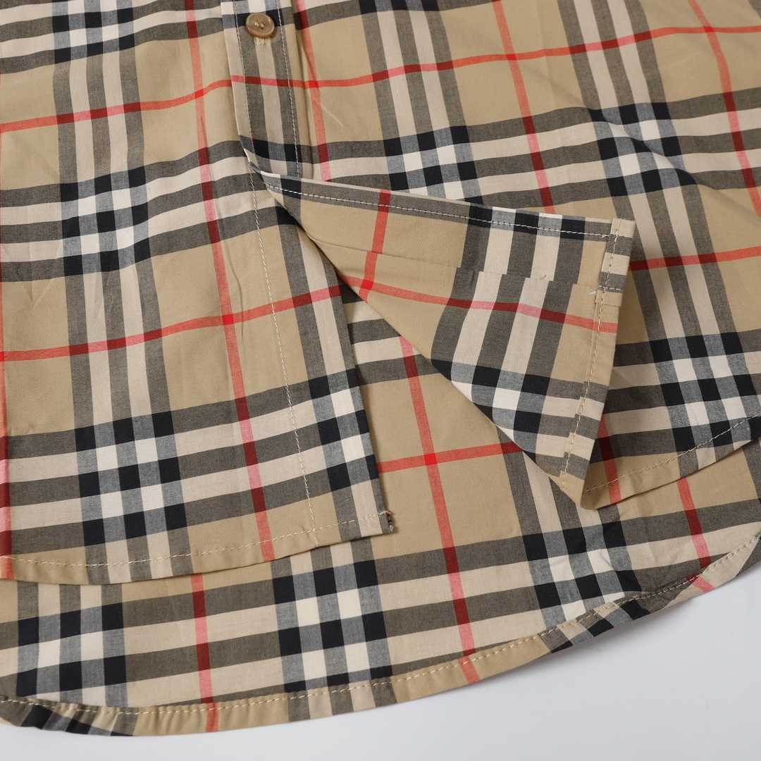 Burberry  Check Stretch Cotton Shirt - DesignerGu