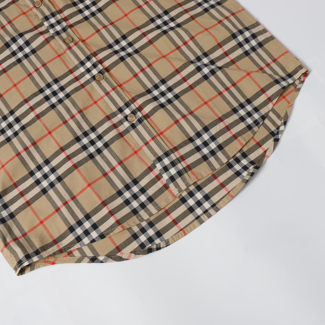 Burberry  Check Stretch Cotton Shirt - DesignerGu