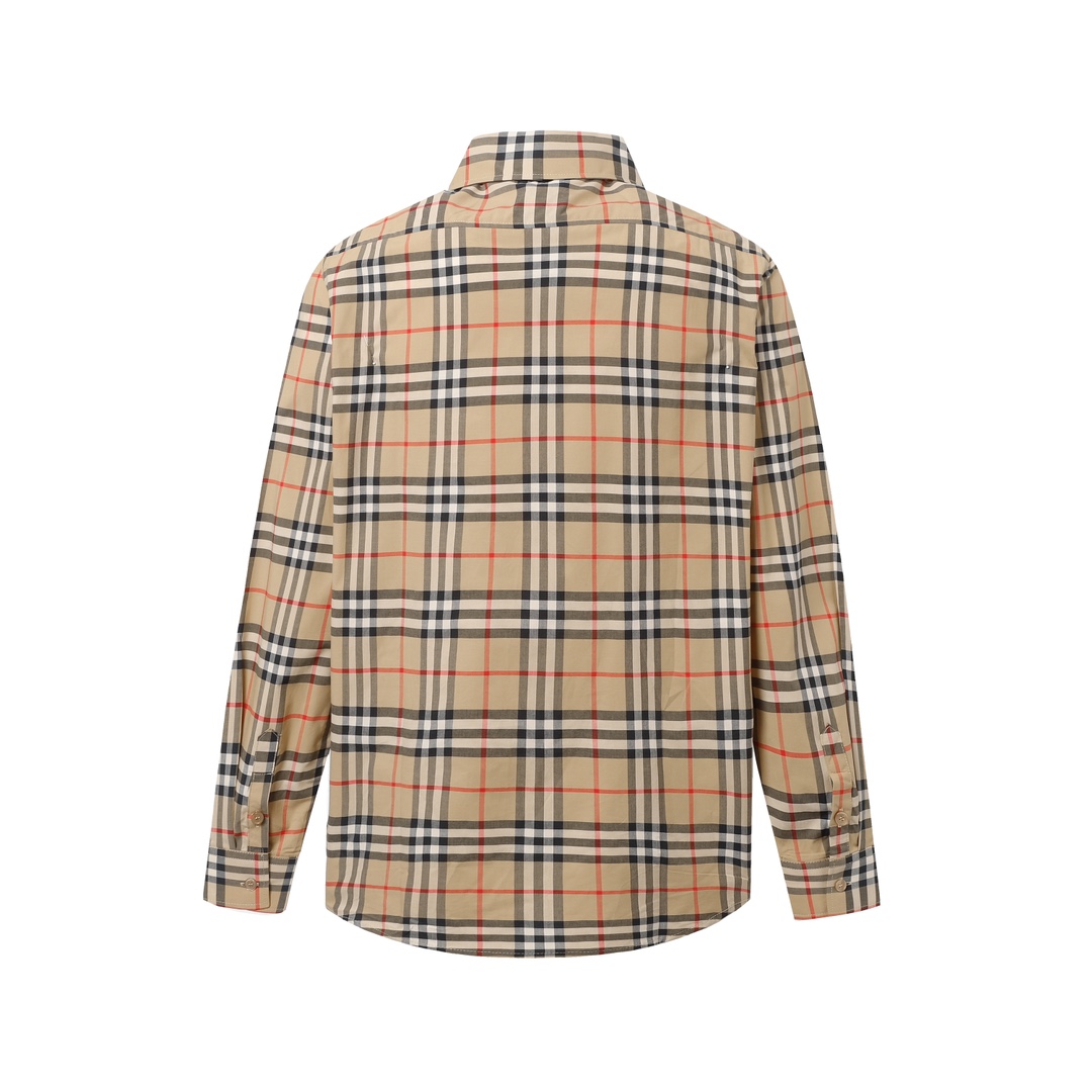 Burberry  Check Stretch Cotton Shirt - DesignerGu