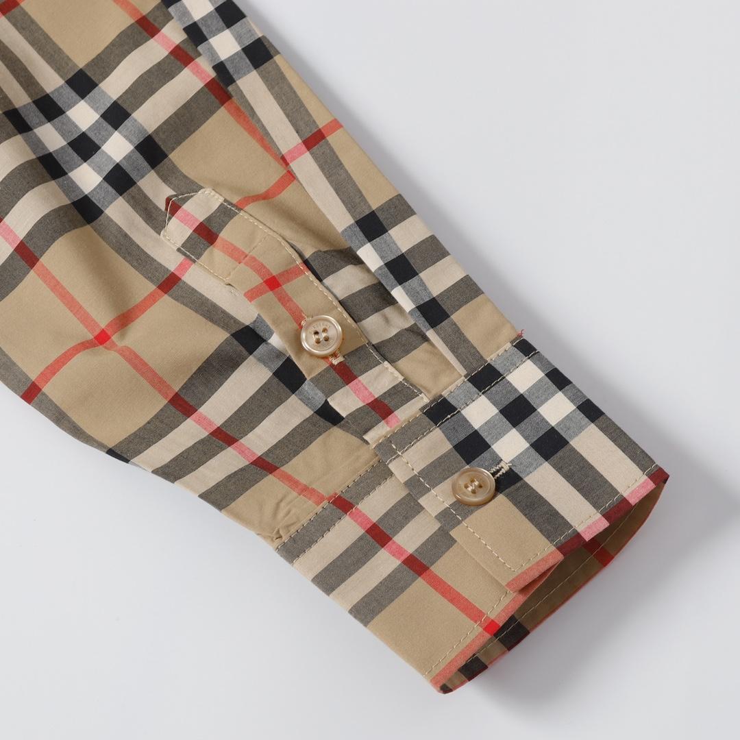 Burberry  Check Stretch Cotton Shirt - DesignerGu